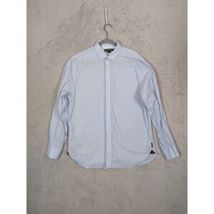 French Connection Blue Striped LONG SLEEVE Button Down SHIRT 16.5‎